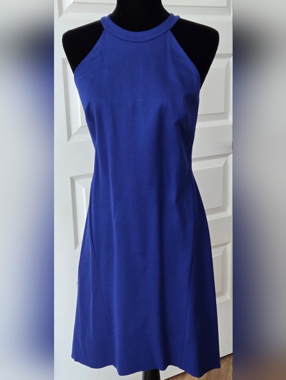 Elie Tahari Cobalt Blue High-Low Halter Dress 4 NWT